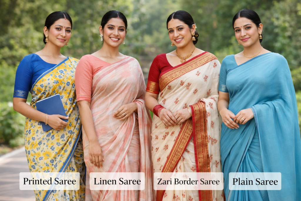 traditional saree styles in nature