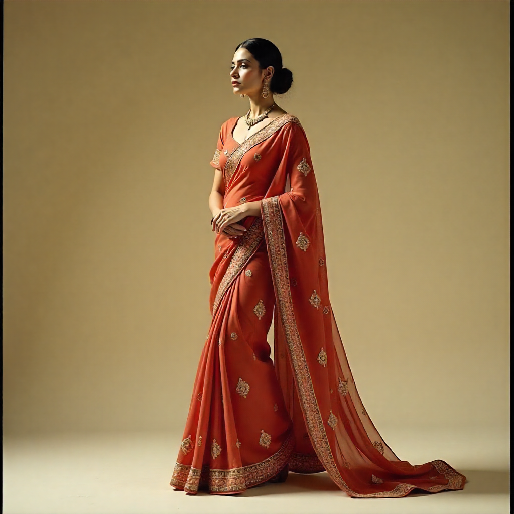 freepik designer saree photos model posing on neutral back 10421